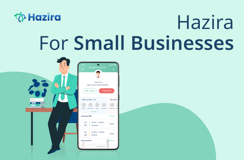 Employee management software for small businesses: Hazira